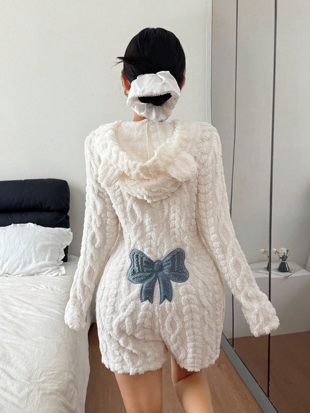 Veloura Hooded Plush Jumpsuit