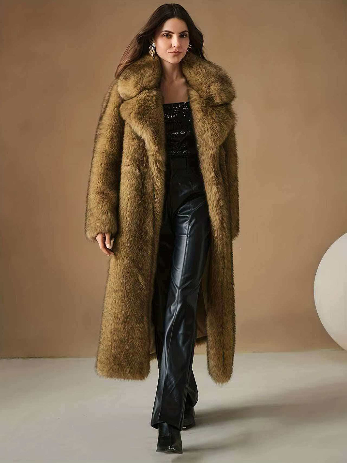 Veloura Plus Size Fur Coat
