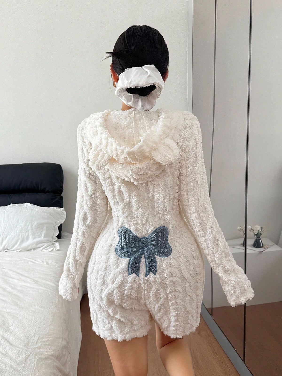 Veloura Hooded Plush Jumpsuit