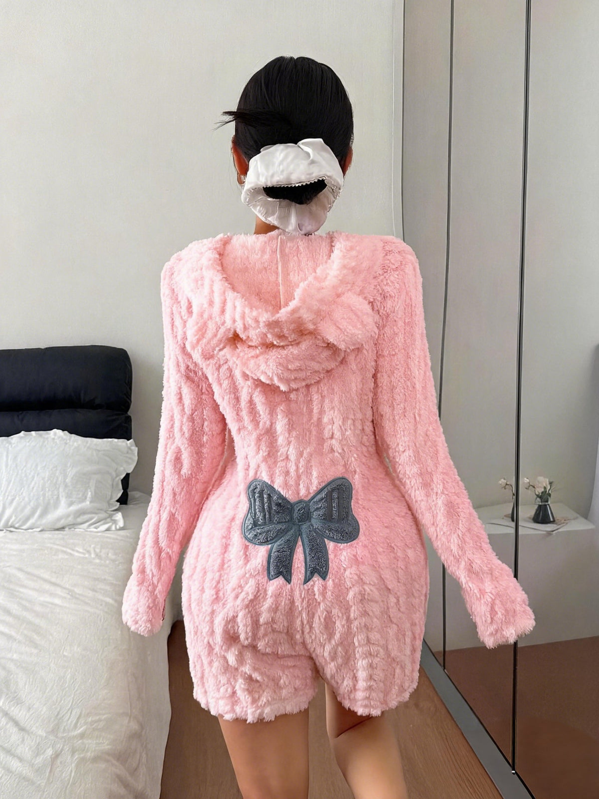 Veloura Hooded Plush Jumpsuit