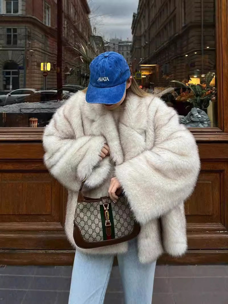 Veloura Thickened Fluffy Fox Fur