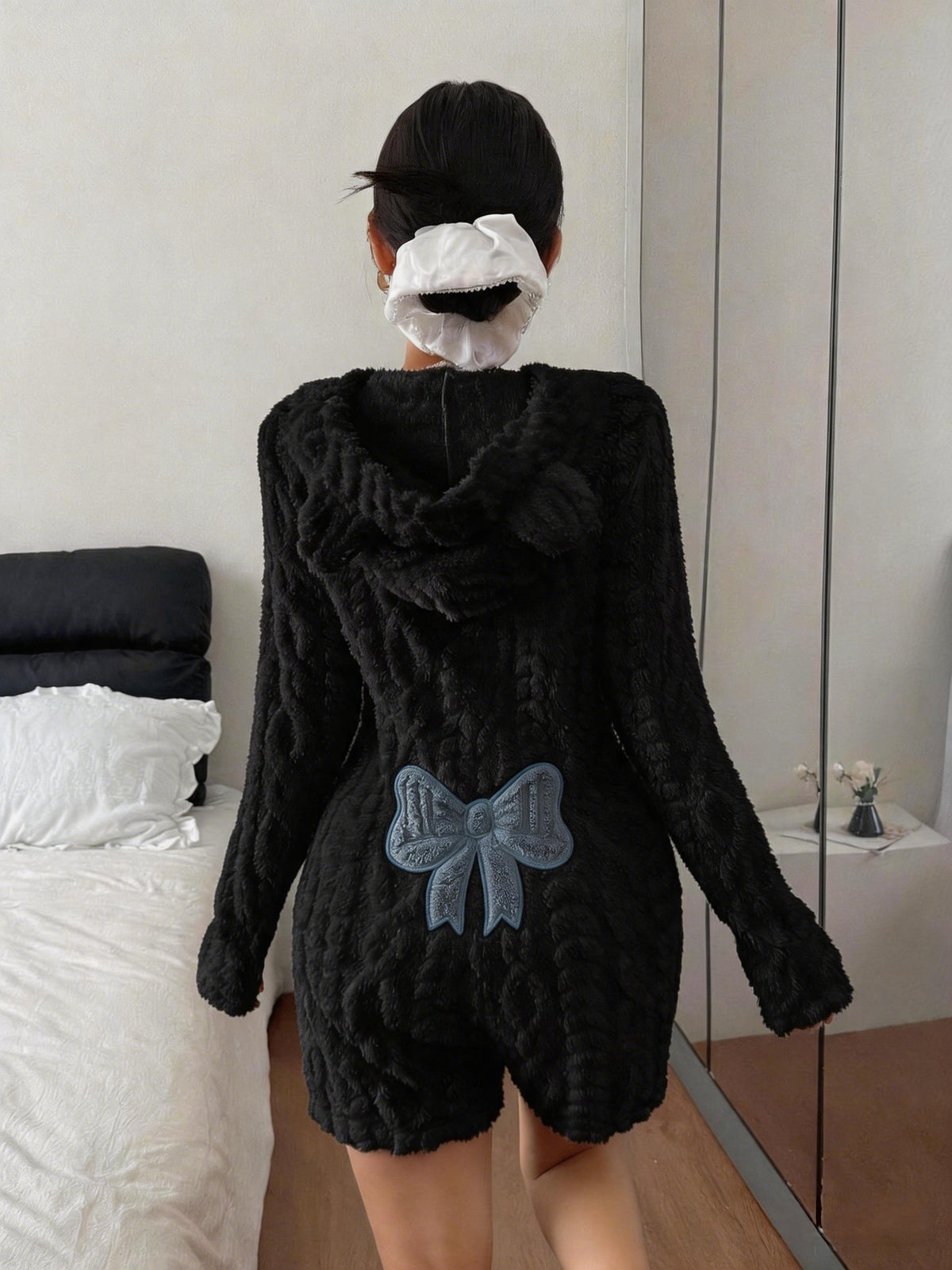 Veloura Hooded Plush Jumpsuit
